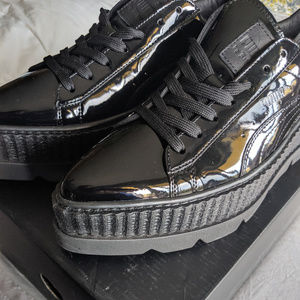 NEW PUMA FENTY Black Patent Pointy Creepers Sz 7.5